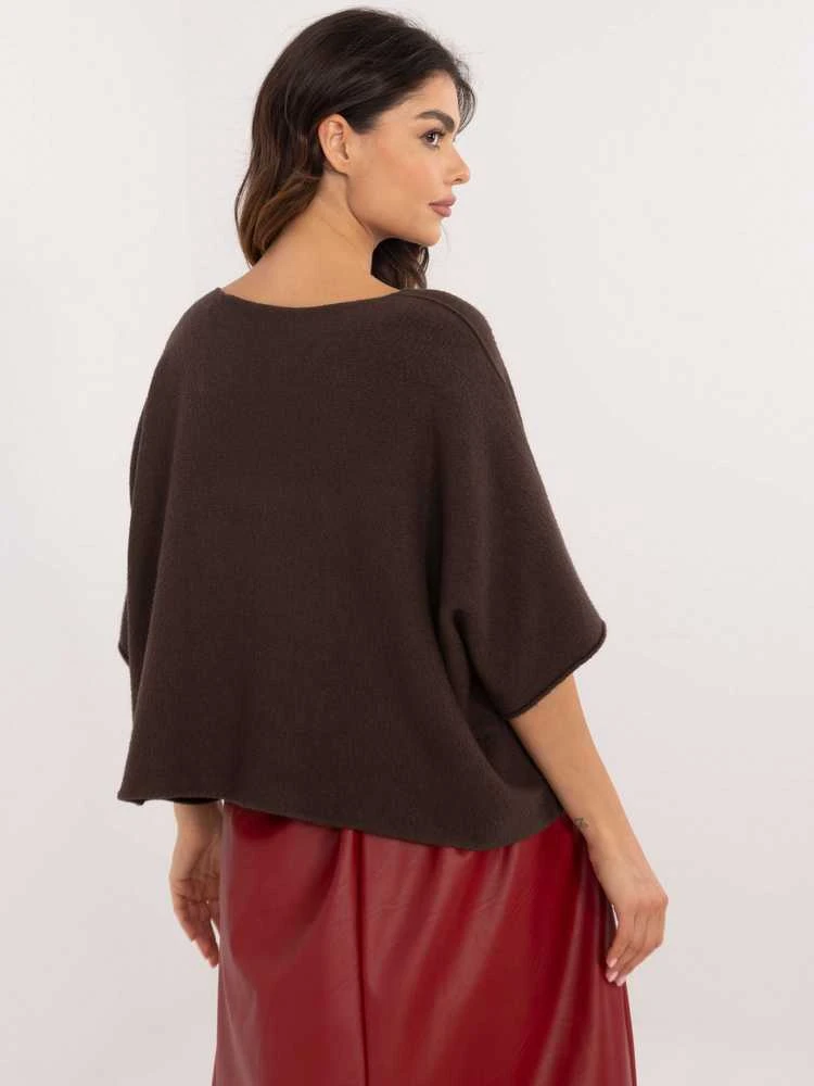 Basic Feel Good Sweter-IT-SW-0811.82P-ciemny ruda