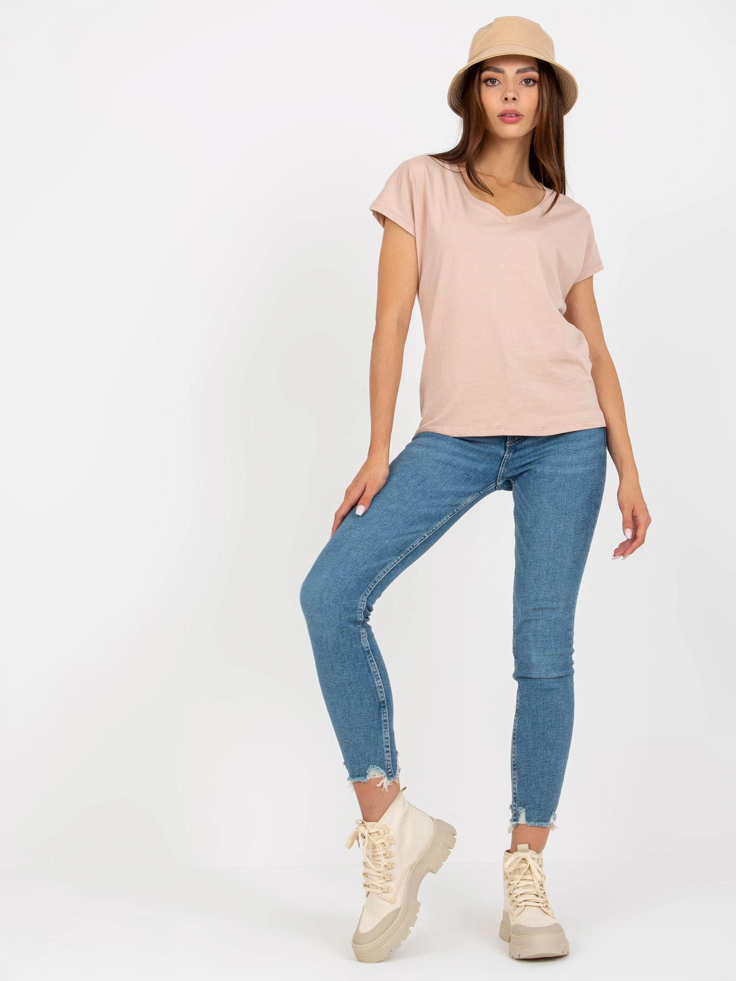 Basic Feel Good Marškinėliai-B-014.43-smėlio spalvos