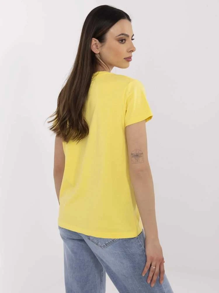 Basic Feel Good T-shirt-CLM-TS-1639.12-geltona