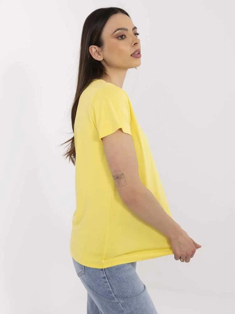 Basic Feel Good T-shirt-CLM-TS-1639.12-geltona