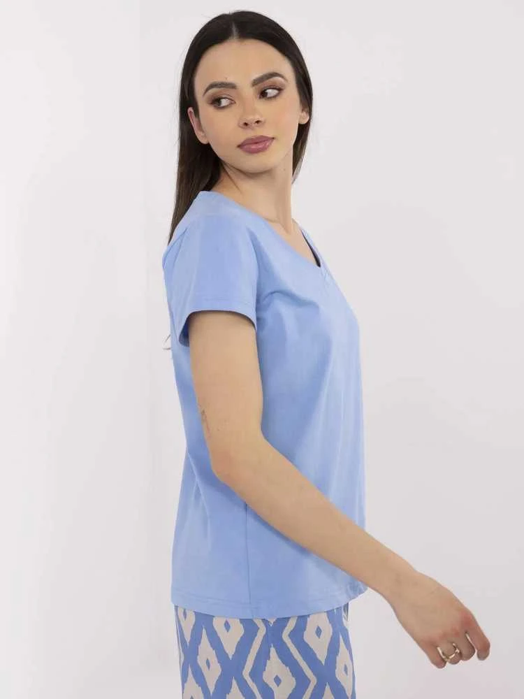 Basic Feel Good T-shirt-CLM-TS-1639.12-mėlyna