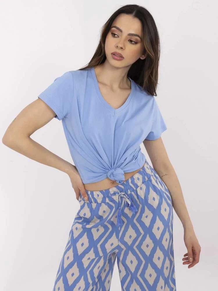 Basic Feel Good T-shirt-CLM-TS-1639.12-mėlyna