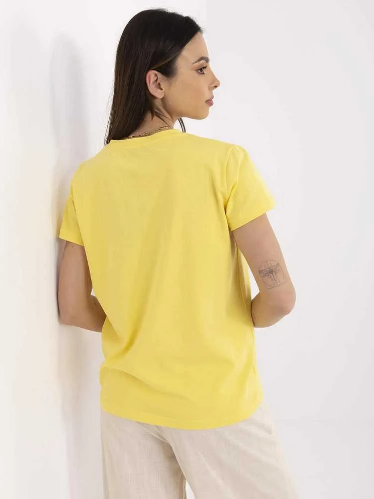 Basic Feel Good T-shirt-CLM-TS-1640.87-geltona