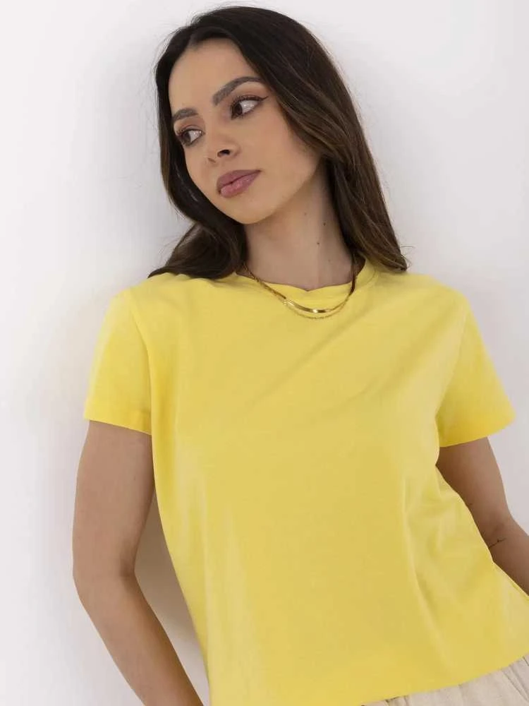 Basic Feel Good T-shirt-CLM-TS-1640.87-geltona