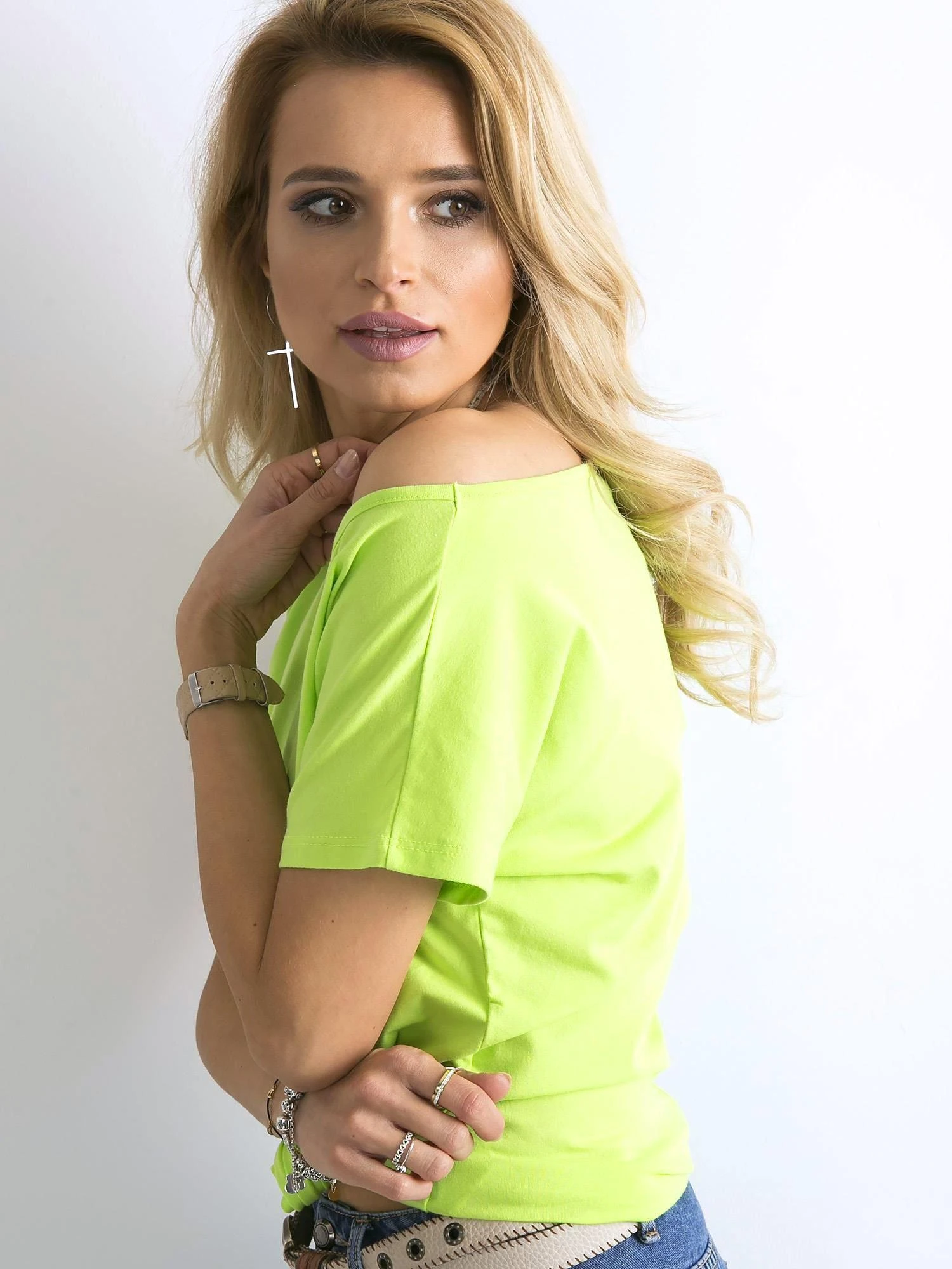 Basic Feel Good Marškinėliai-RV-BZ-4622.27-fluo žalia