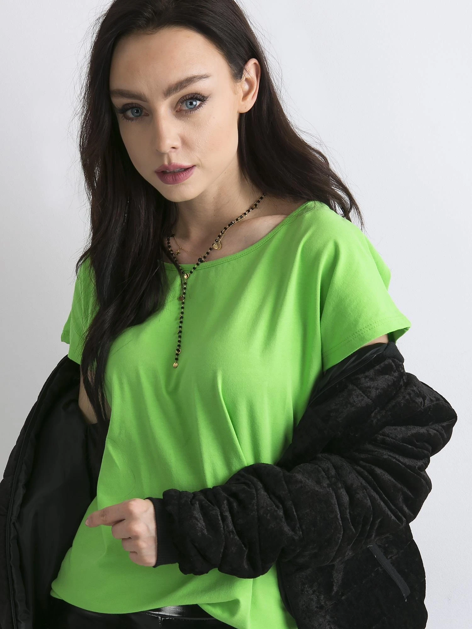 Basic Feel Good Marškinėliai-RV-BZ-4622.99-šviesiai žalia