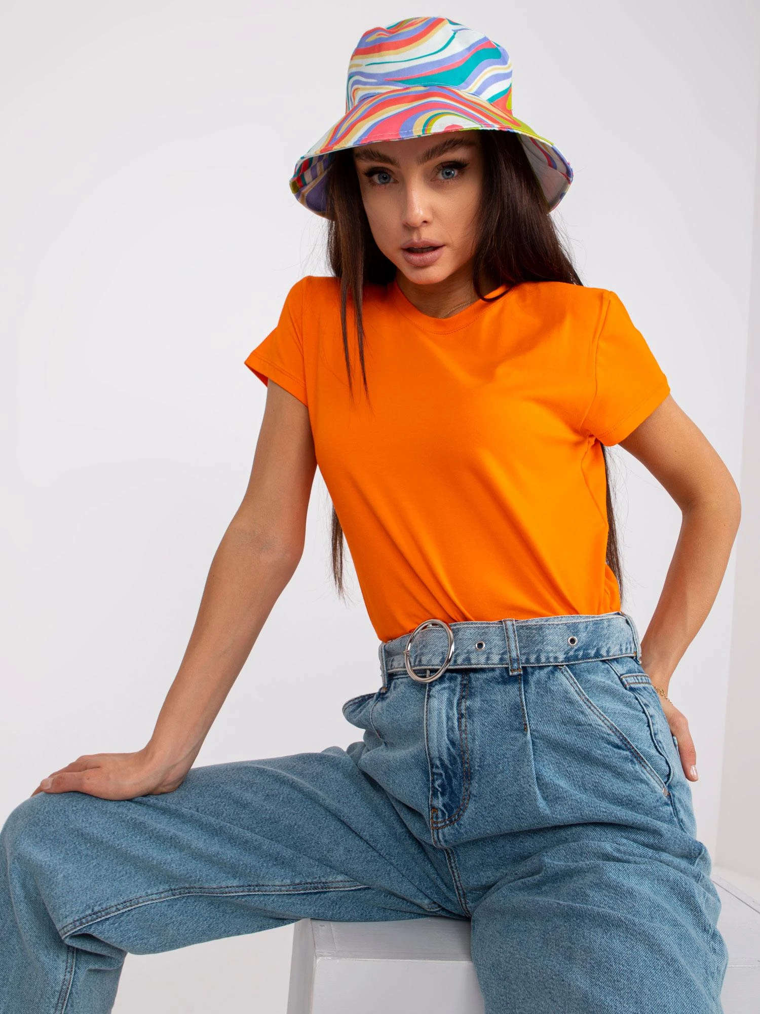 Basic Feel Good Marškinėliai-RV-TS-4623.08-oranžiniai