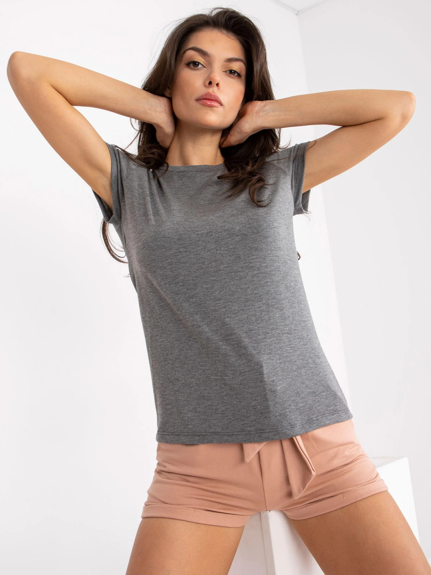 Basic Feel Good Marškinėliai-RV-TS-4623.56-tamsiai pilki