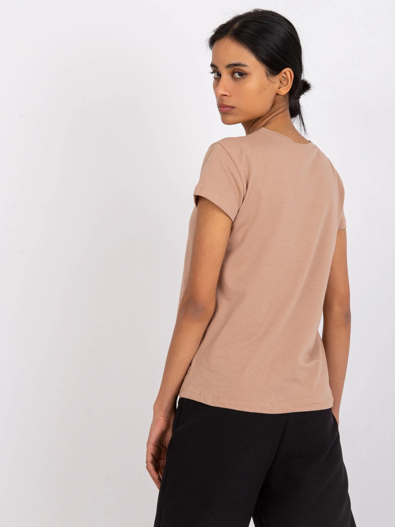 Basic Feel Good T-shirt-RV-TS-4623.71-camelowy