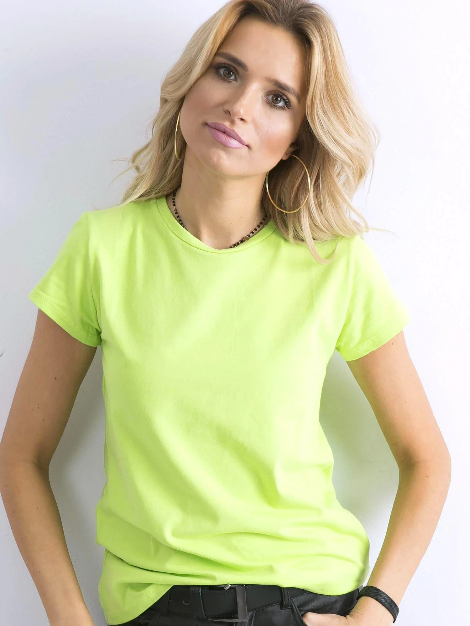 Basic Feel Good Marškinėliai-RV-TS-4623.84-fluo žalia
