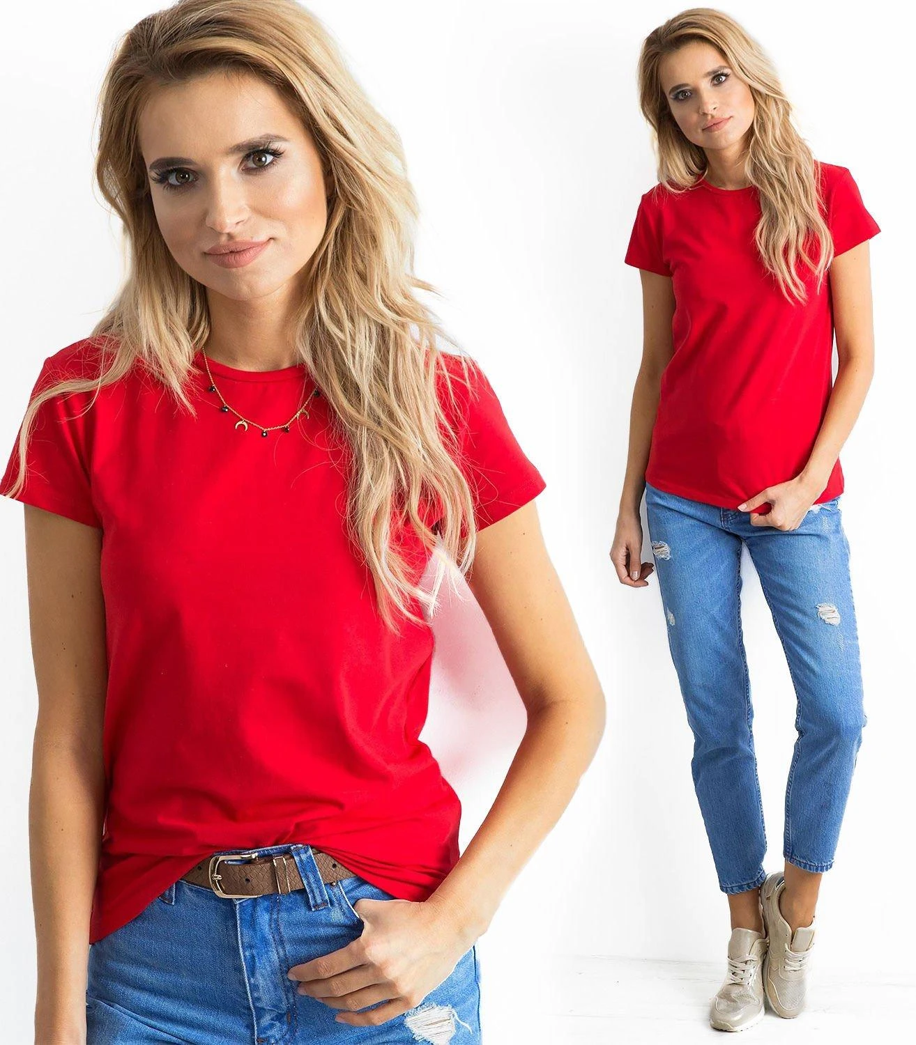 Basic Feel Good Marškinėliai-RV-TS-4623.86-raudona
