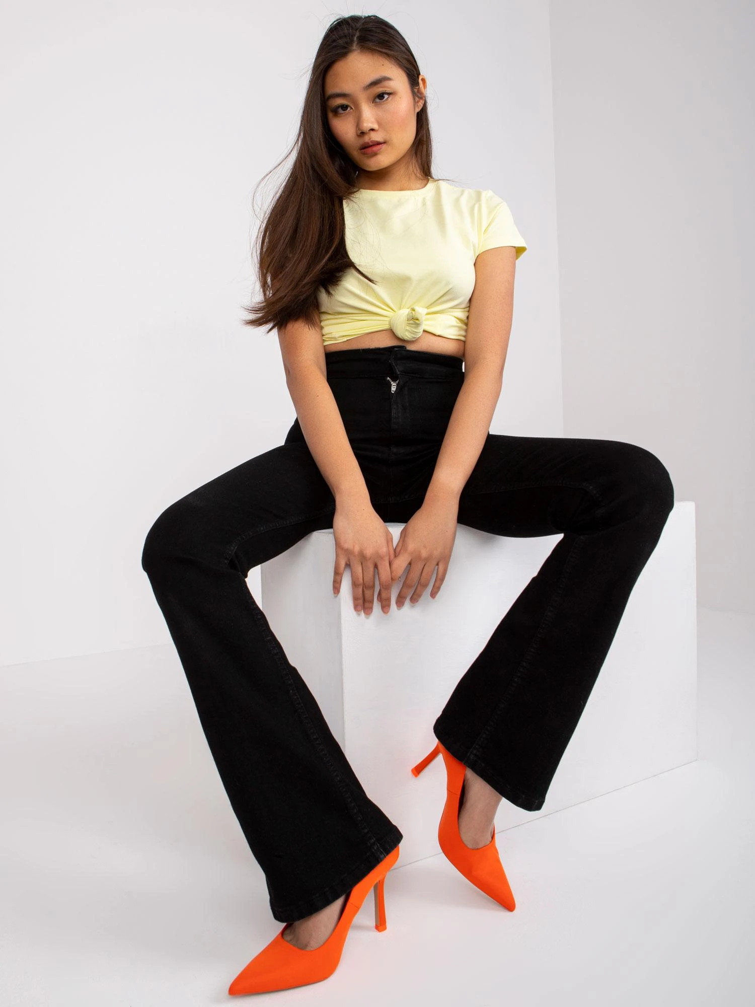 Basic Feel Good Marškinėliai-RV-TS-4623.93-šviesiai geltoni