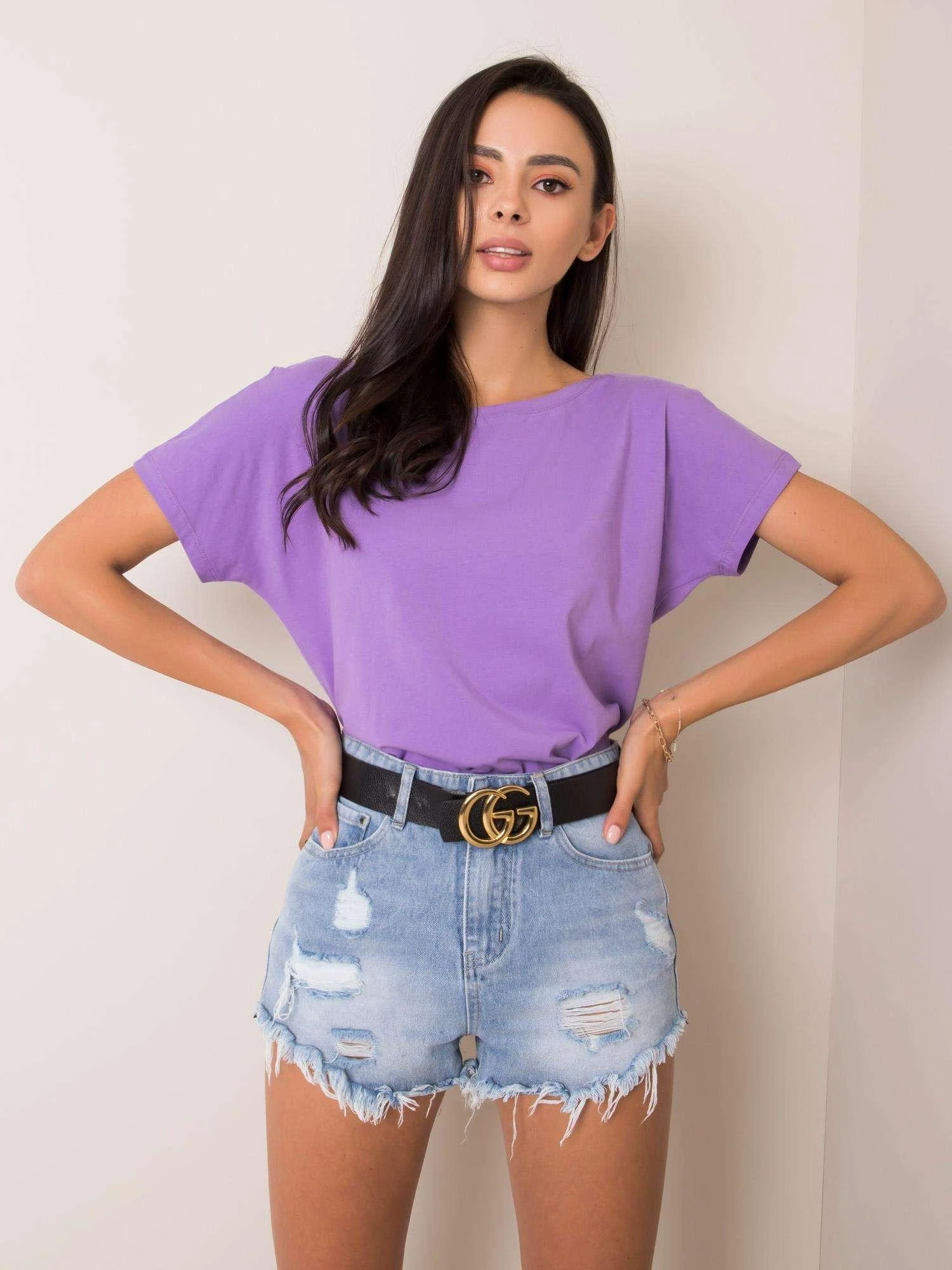 Basic Feel Good Marškinėliai-RV-TS-4662.14P-violetinė