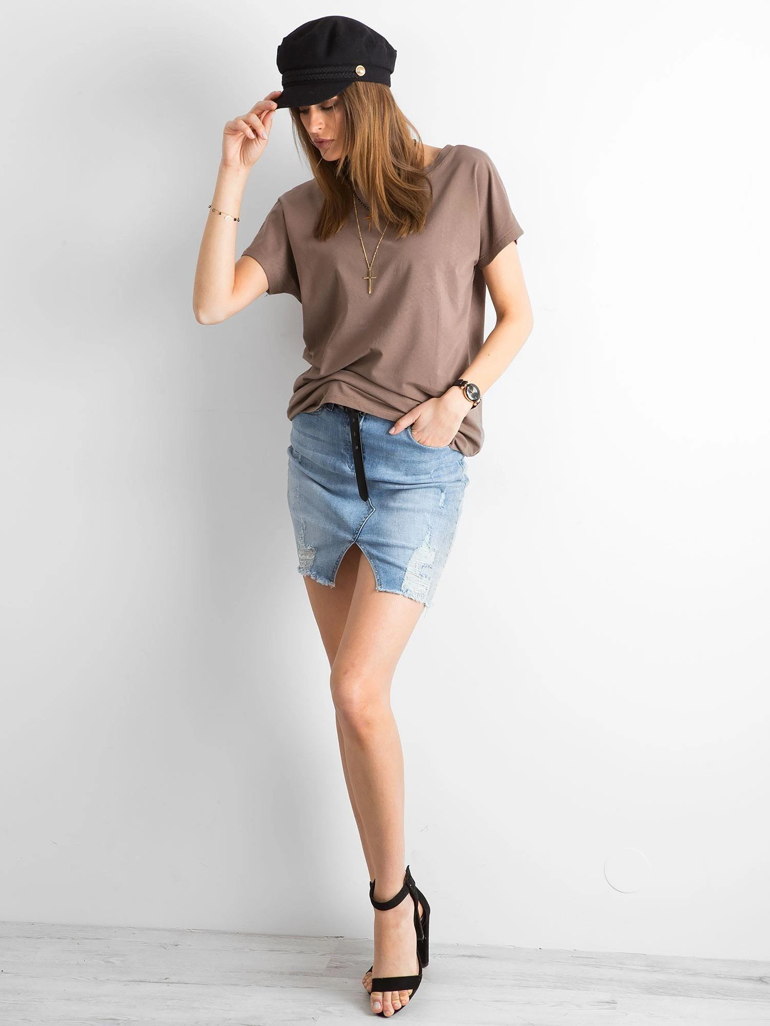 Basic Feel Good Marškinėliai-RV-TS-4662.24P-rudi