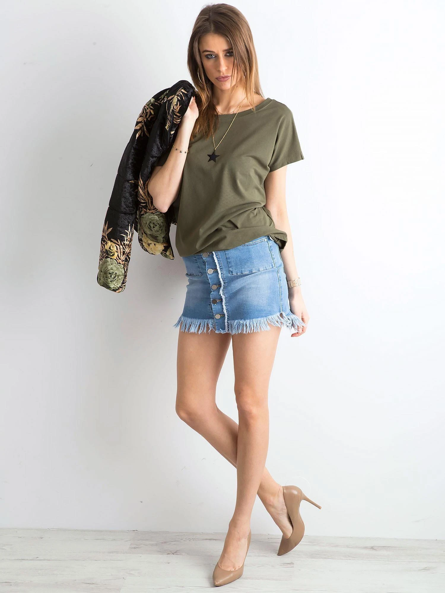 Basic Feel Good Marškinėliai-RV-TS-4662.28P-chaki