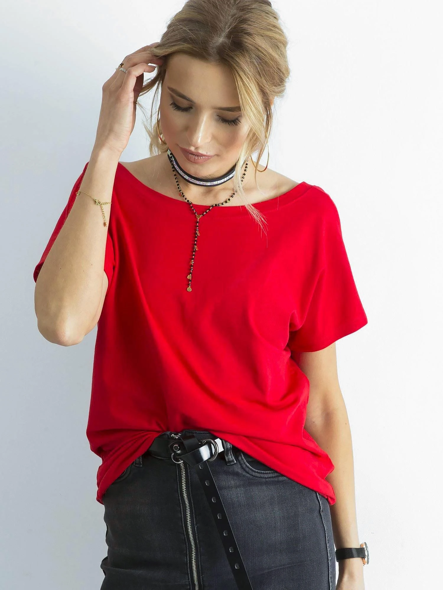 Basic Feel Good Marškinėliai-RV-TS-4662.38P-raudona
