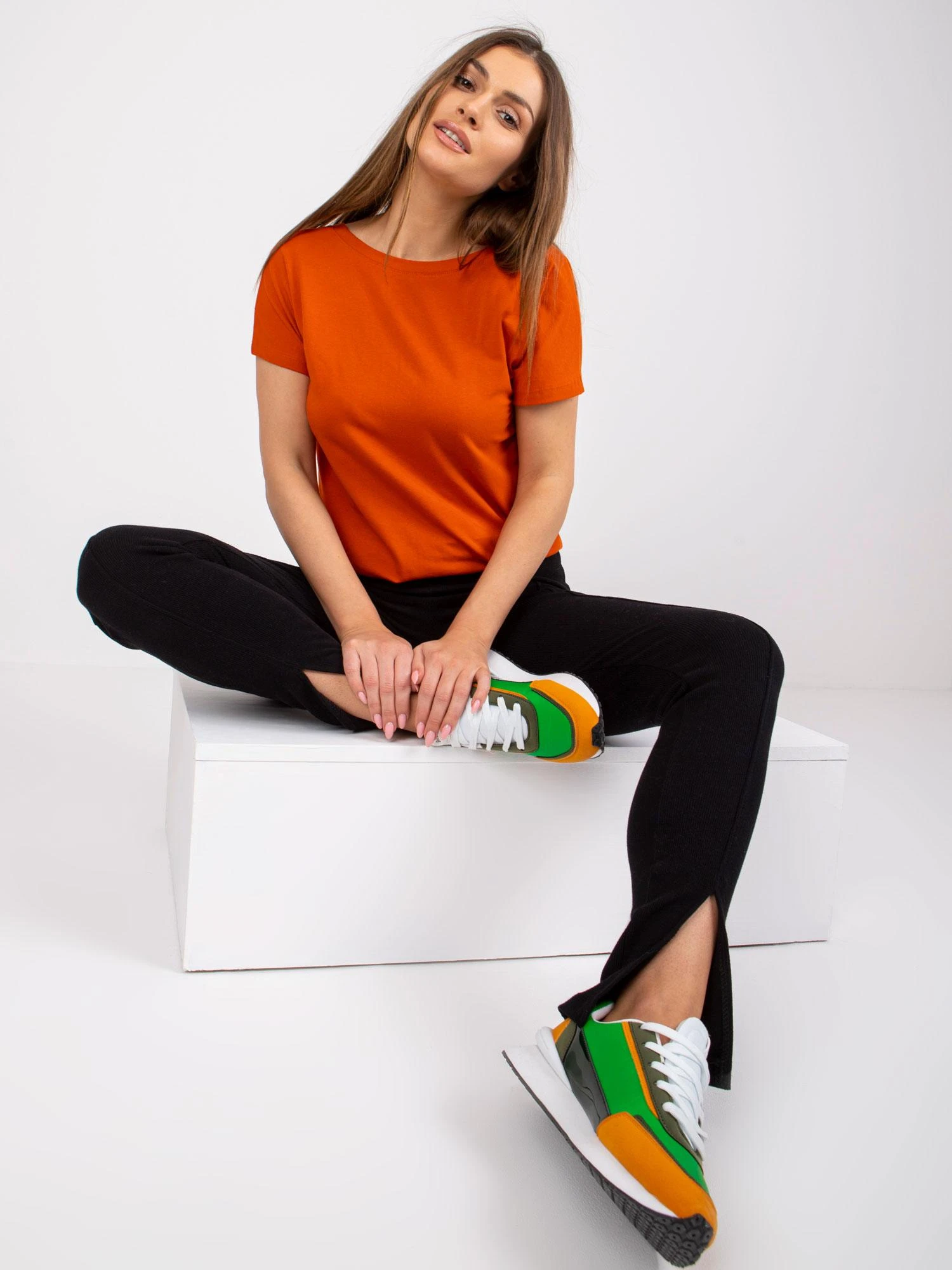 Basic Feel Good Marškinėliai-RV-TS-4662.39P-tamsiai oranžiniai