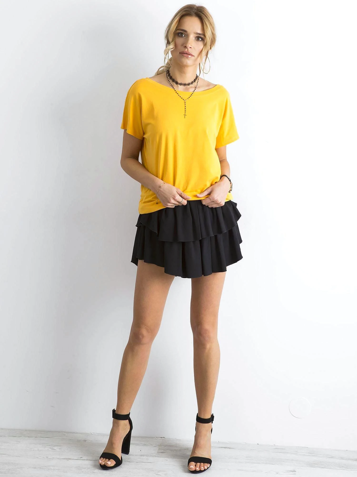 Basic Feel Good Marškinėliai-RV-TS-4662.86-tamsiai geltoni