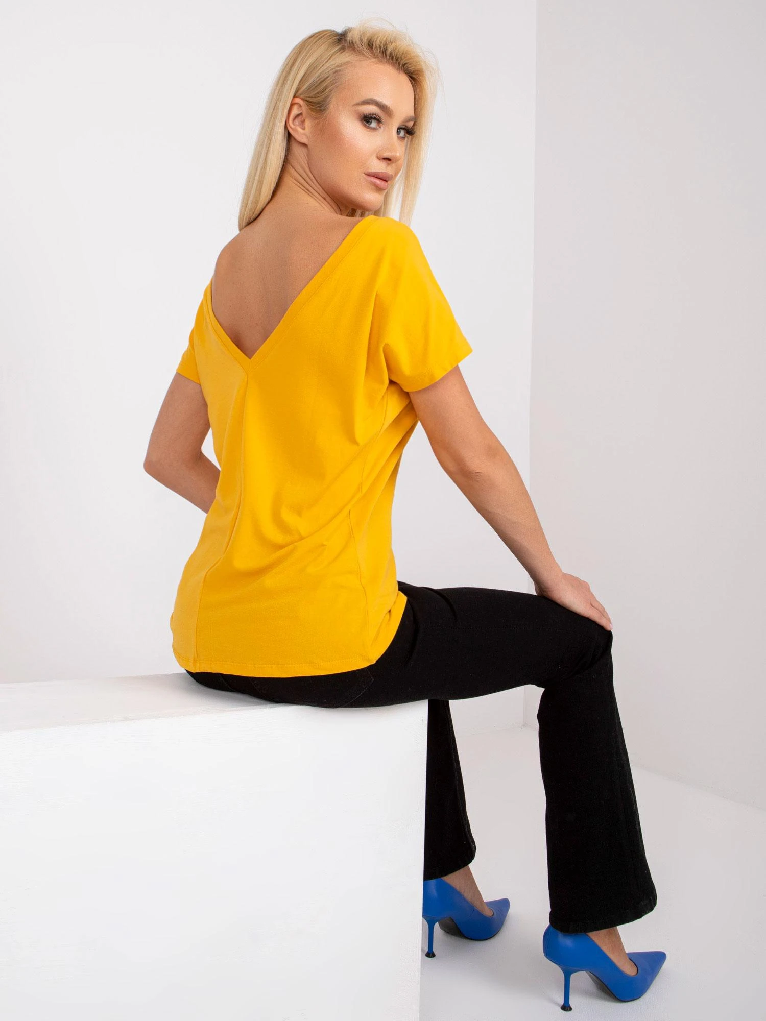 Basic Feel Good Marškinėliai-RV-TS-4662.86-tamsiai geltoni
