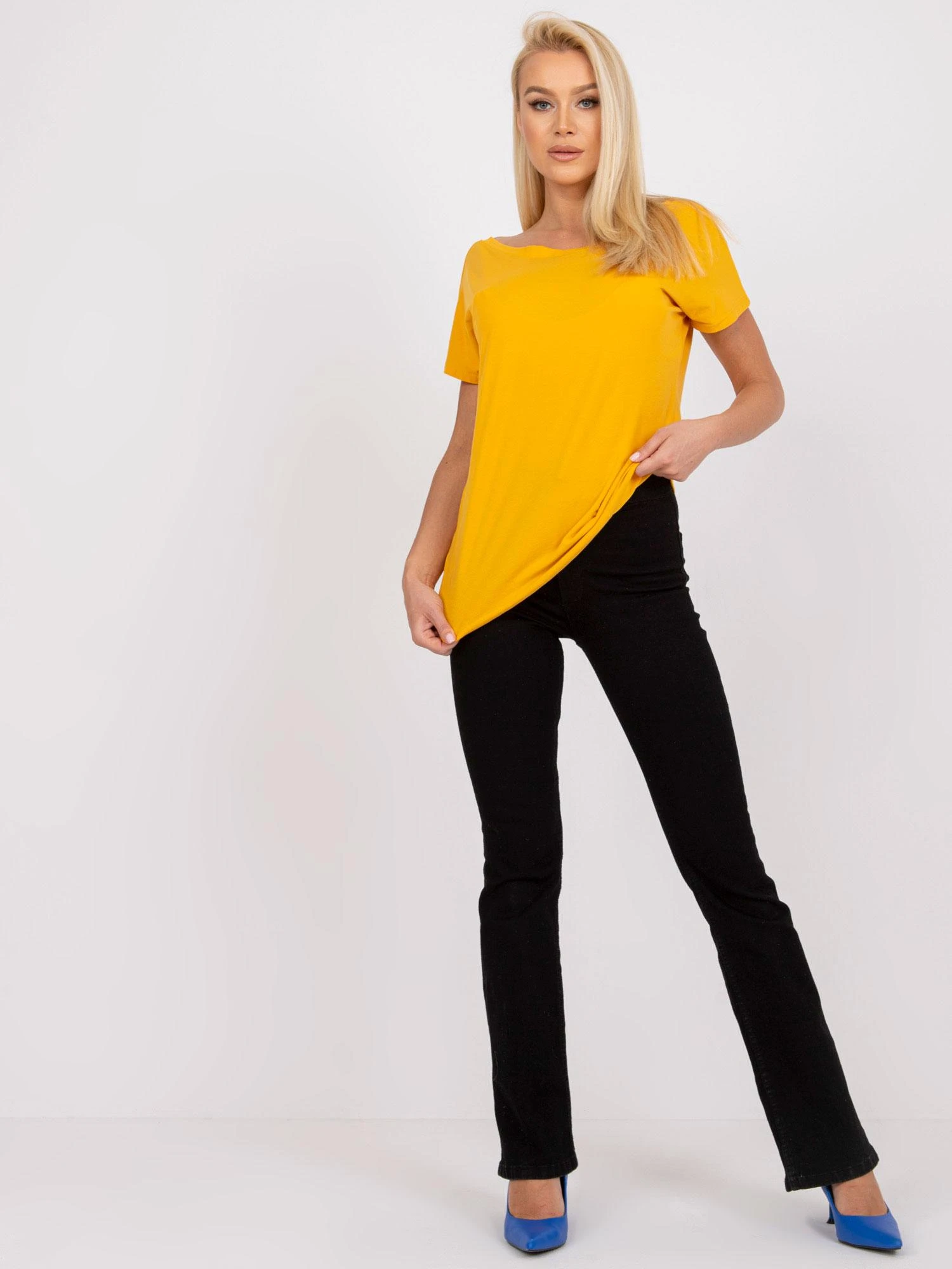 Basic Feel Good Marškinėliai-RV-TS-4662.86-tamsiai geltoni
