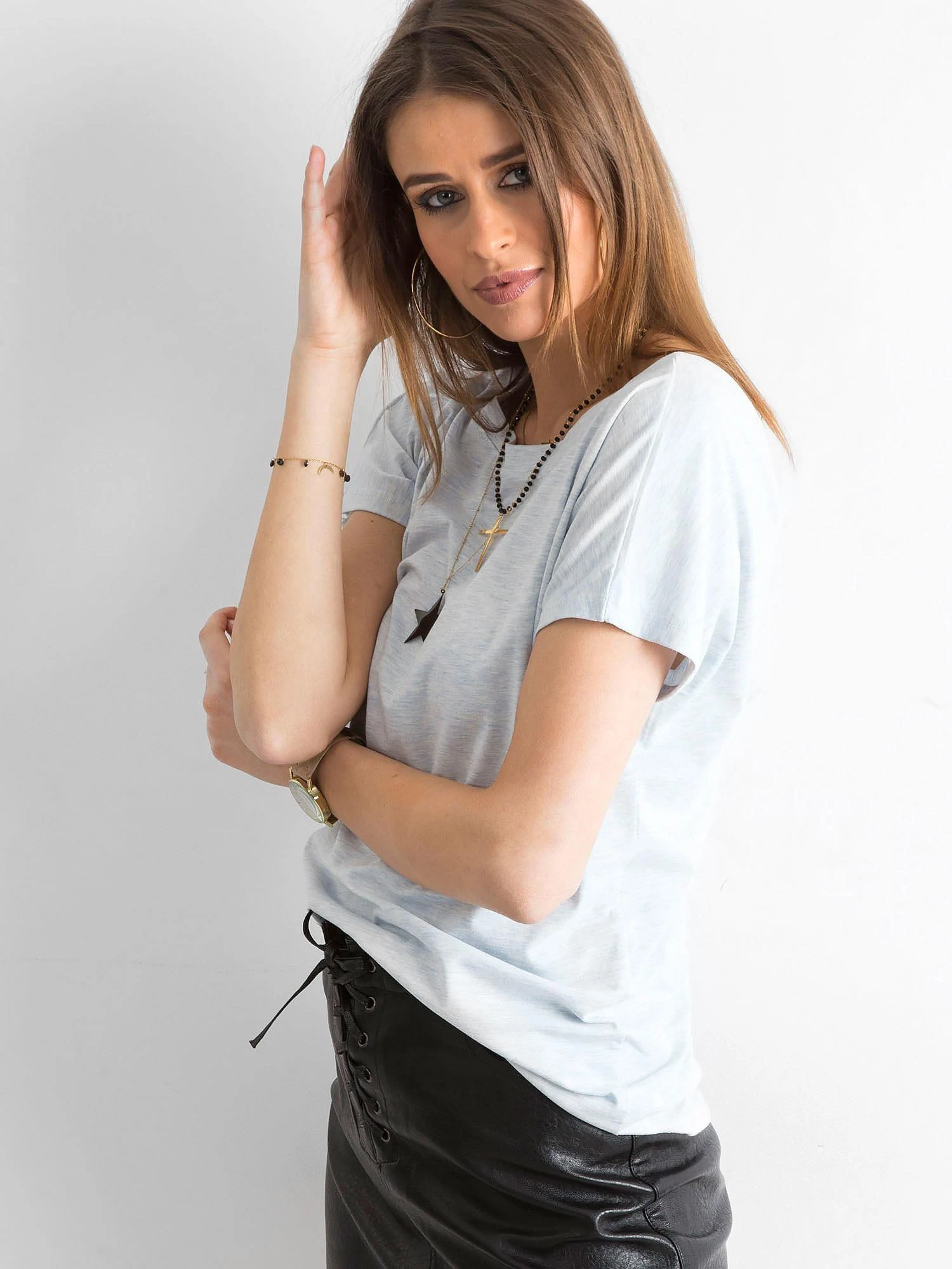 Basic Feel Good Marškinėliai-RV-TS-4662.86-šviesiai mėlyni