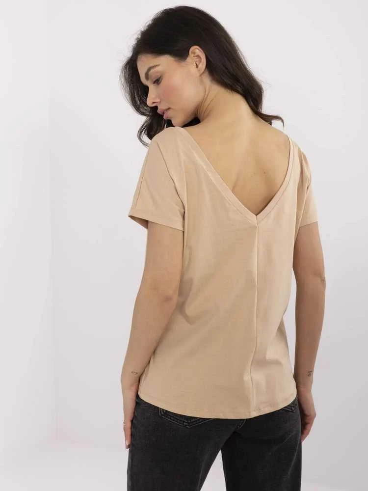 Basic Feel Good T-shirt-RV-TS-4662.93-camelowy