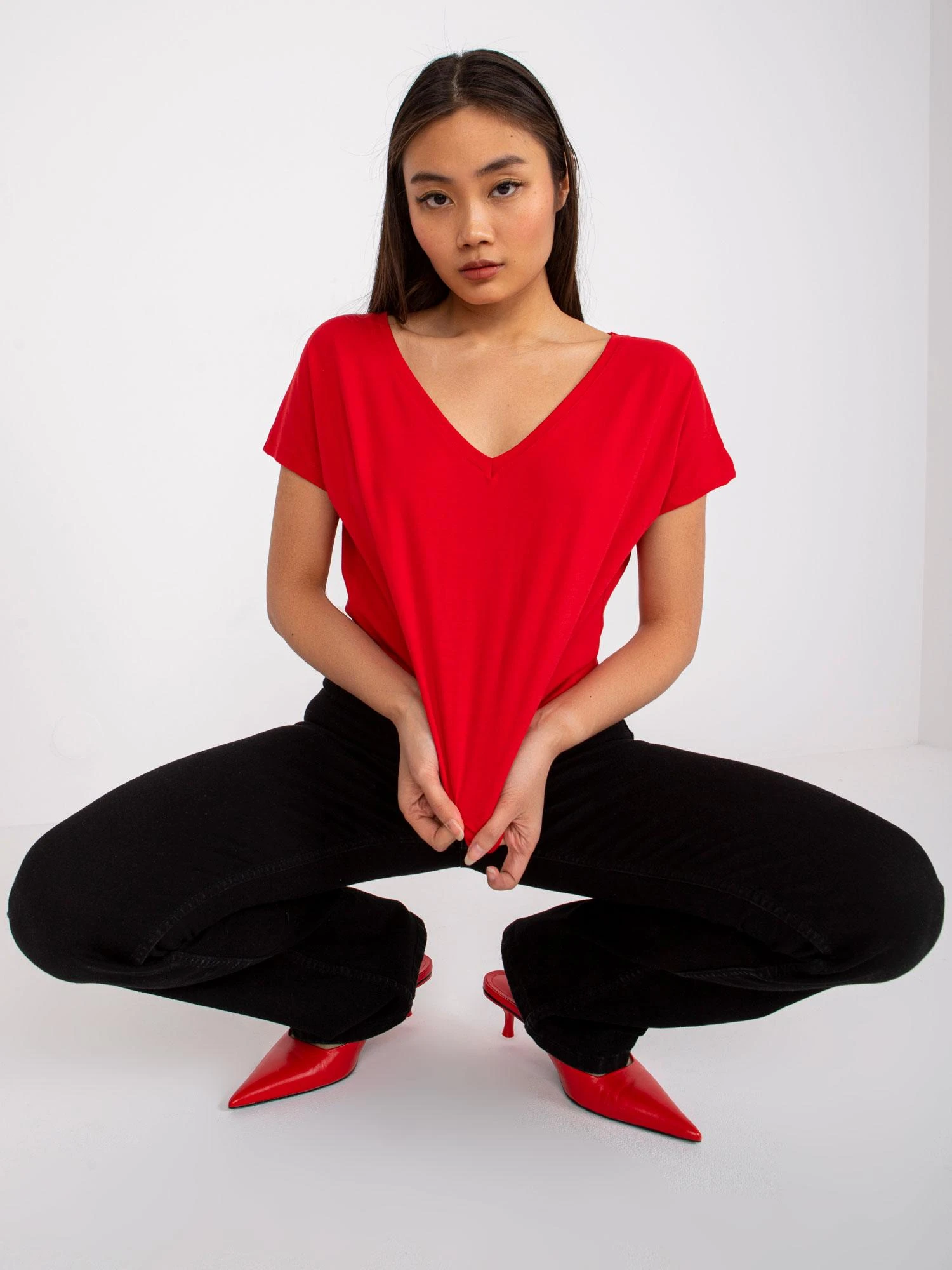Basic Feel Good Marškinėliai-RV-TS-4832.14P-raudona