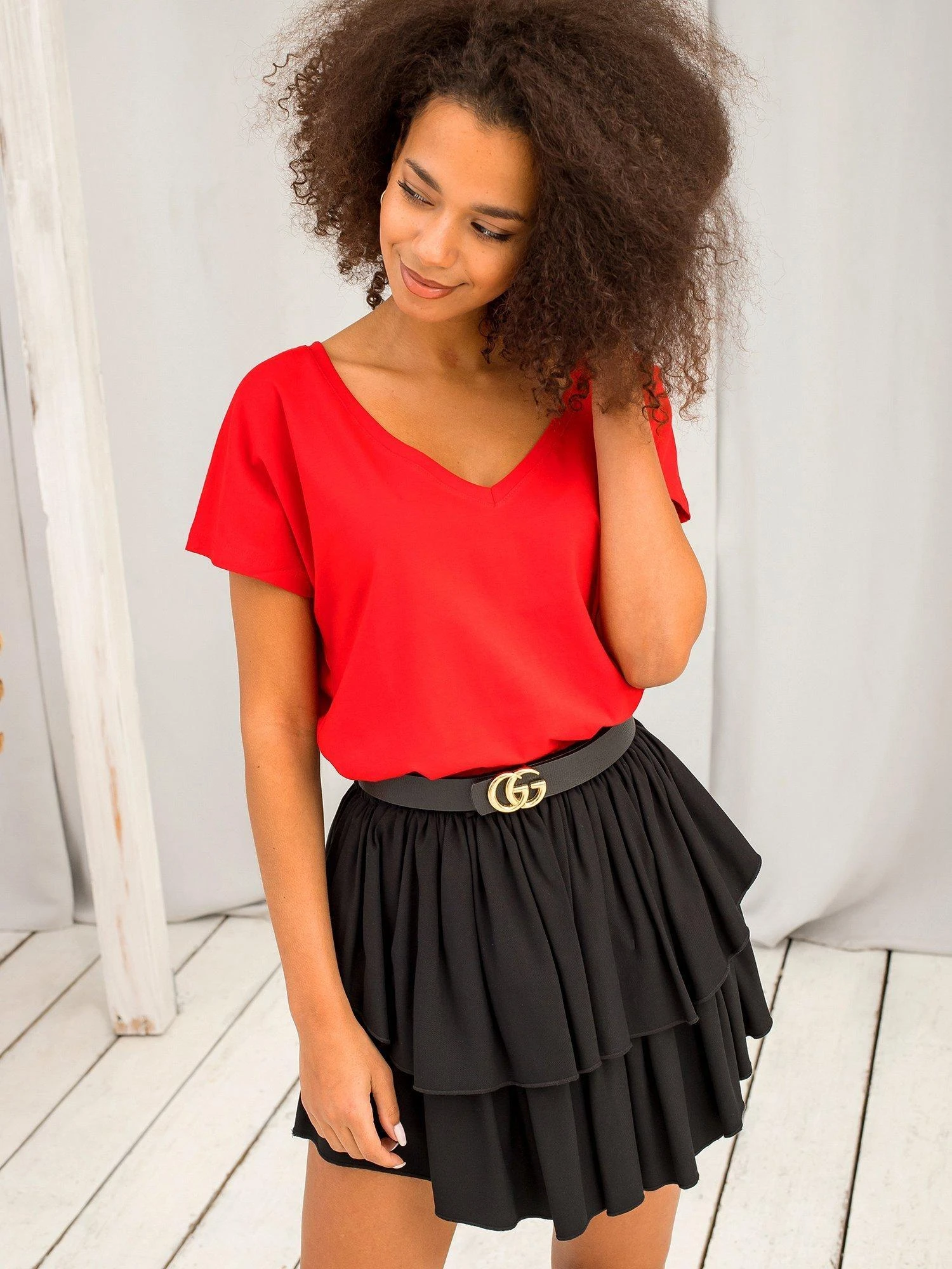 Basic Feel Good Marškinėliai-RV-TS-4832.14P-raudona
