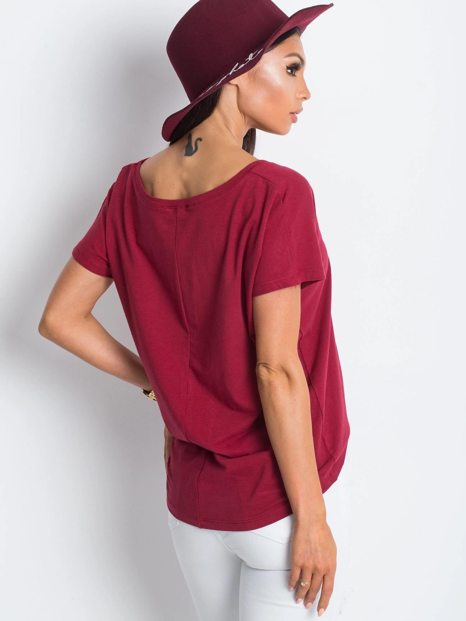 Basic Feel Good Marškinėliai-RV-TS-4832.16P-bordo