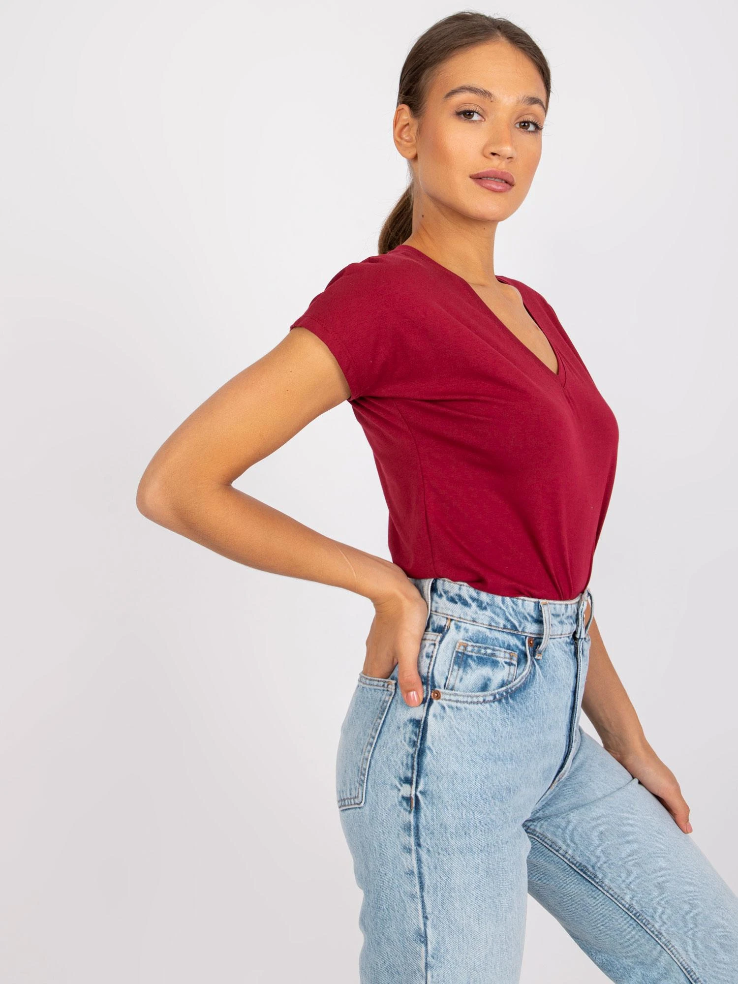 Basic Feel Good Marškinėliai-RV-TS-4832.16P-bordo