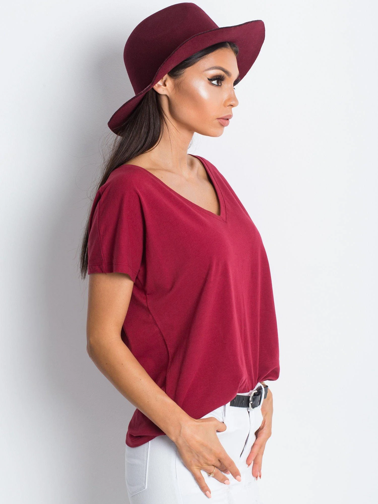 Basic Feel Good Marškinėliai-RV-TS-4832.16P-bordo