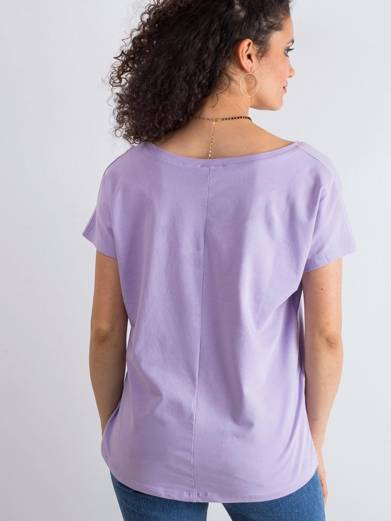 Basic Feel Good T-shirt-RV-TS-4832.20P-jasny violetinė