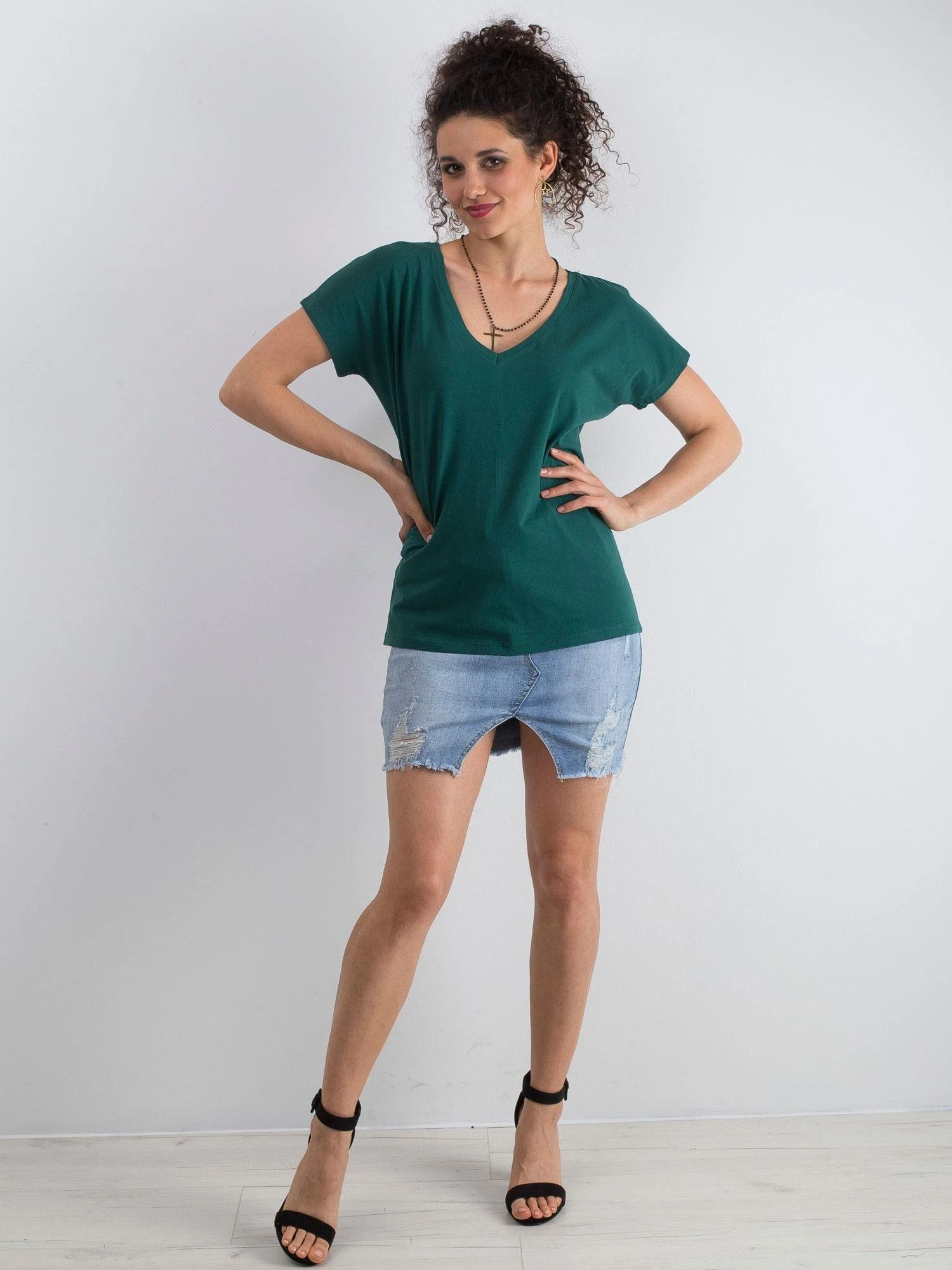 Basic Feel Good Marškinėliai-RV-TS-4832.35P-tamsiai žalia