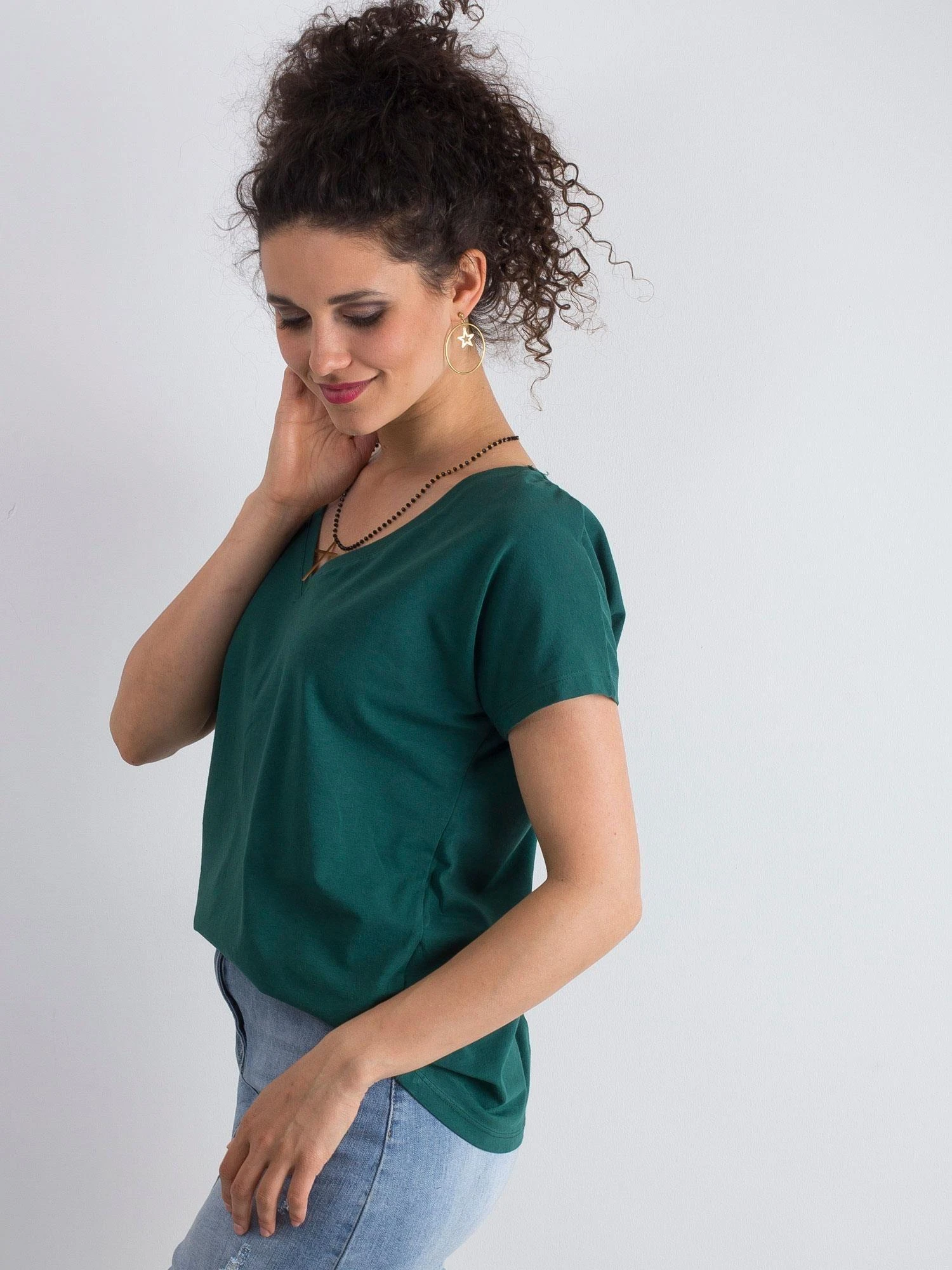 Basic Feel Good Marškinėliai-RV-TS-4832.35P-tamsiai žalia