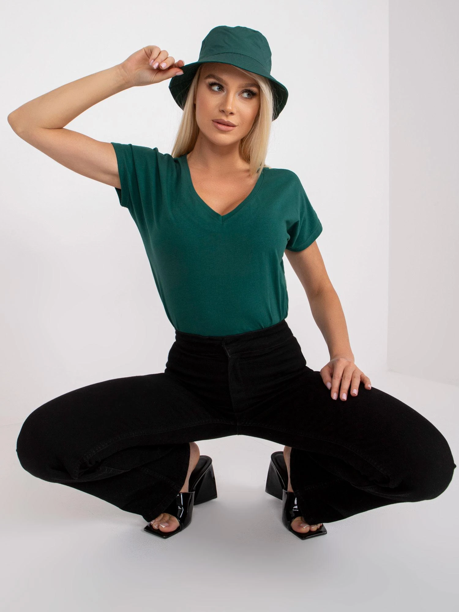 Basic Feel Good Marškinėliai-RV-TS-4832.35P-tamsiai žalia