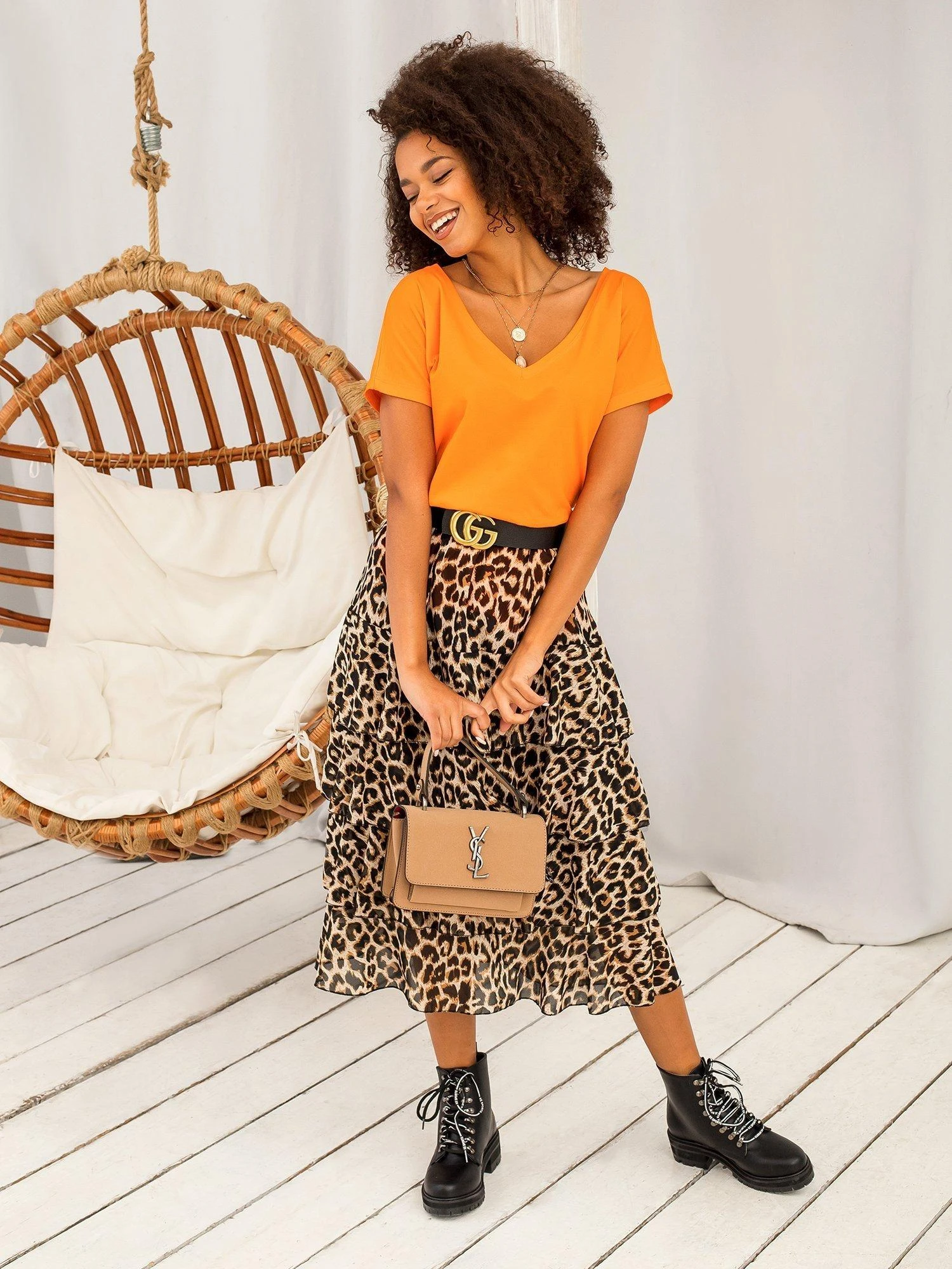 Basic Feel Good Marškinėliai-RV-TS-4832.39P-oranžiniai