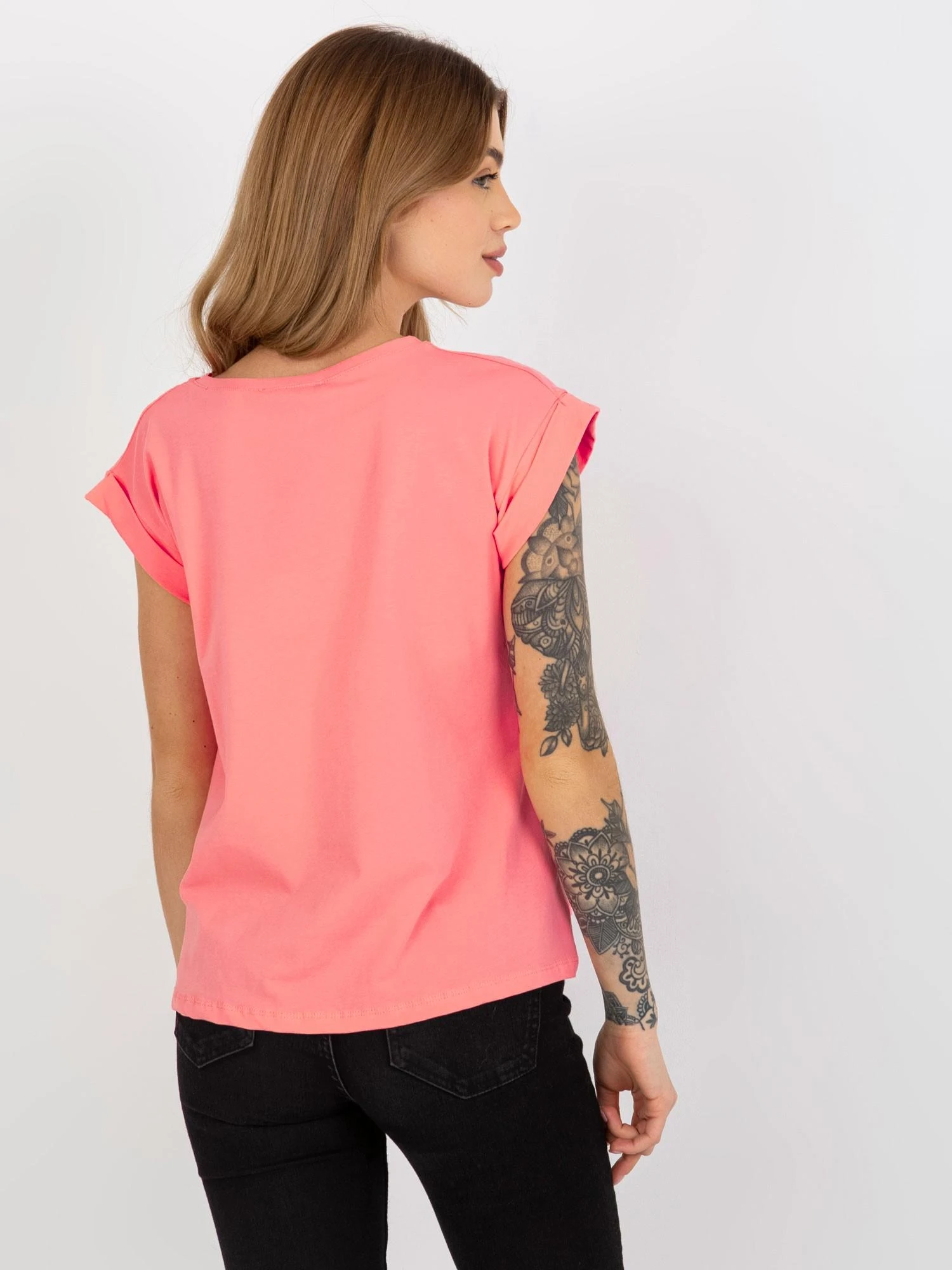Basic Feel Good Marškinėliai-RV-TS-4833.00X-persikas