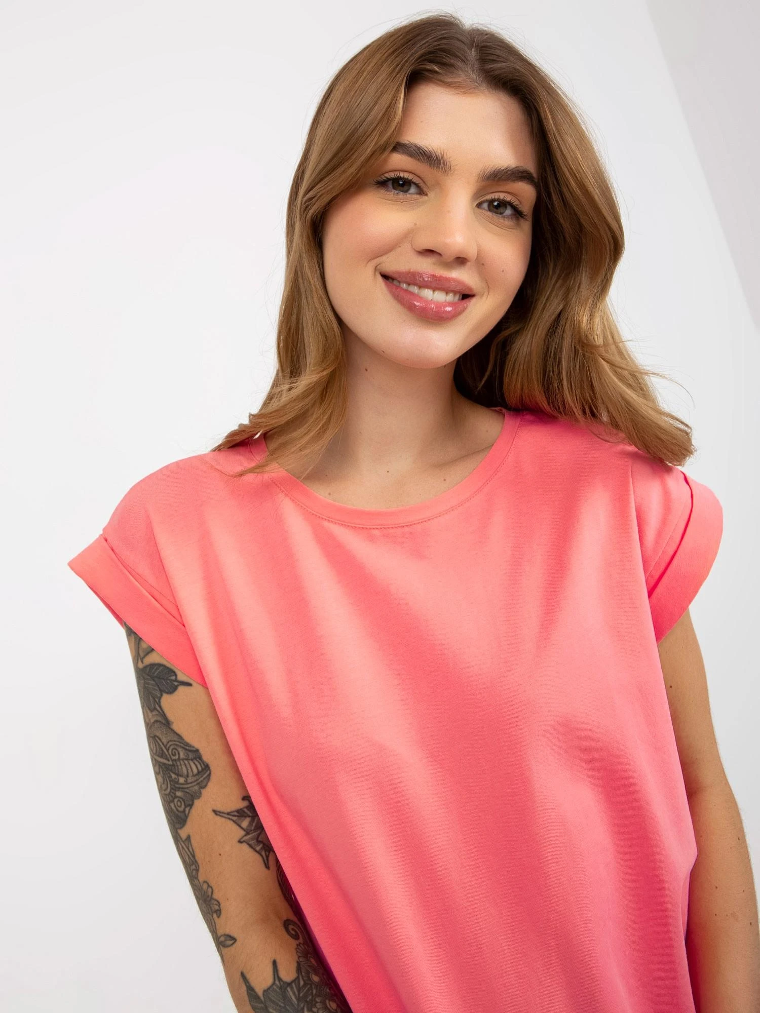 Basic Feel Good Marškinėliai-RV-TS-4833.00X-persikas