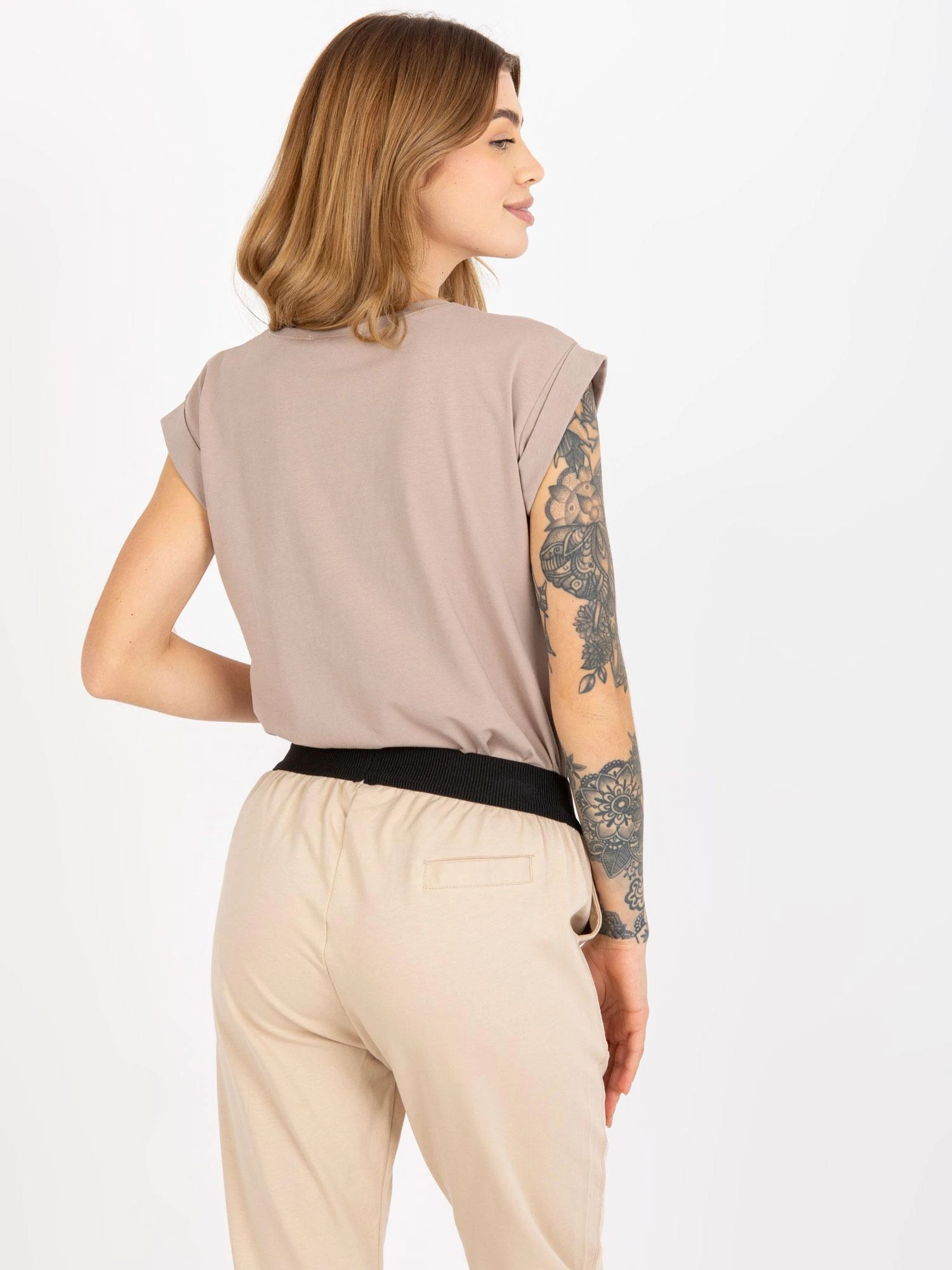 Basic Feel Good Marškinėliai-RV-TS-4833.22X-tamsiai smėlio spalvos