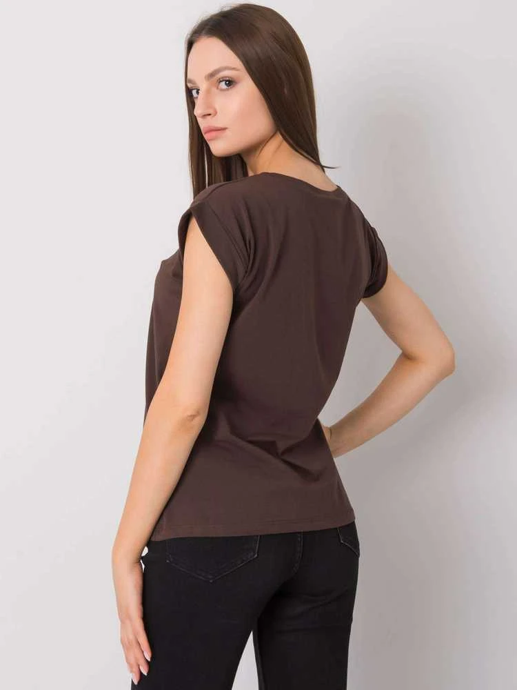 Basic Feel Good T-shirt-RV-TS-4833.24P-ciemny ruda
