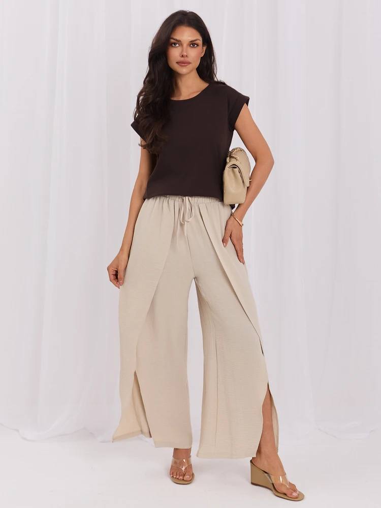 Basic Feel Good T-shirt-RV-TS-4833.24P-ciemny ruda
