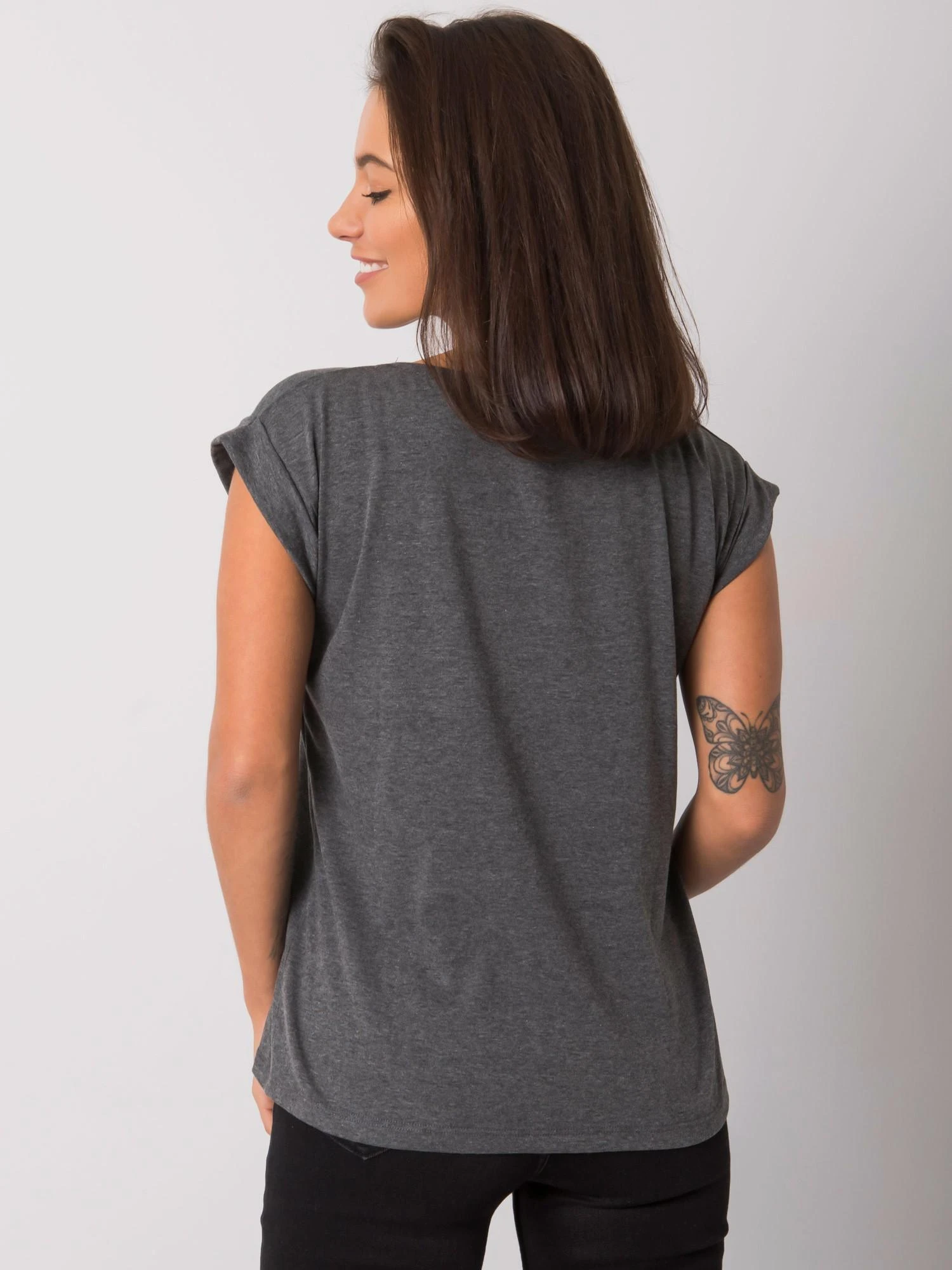 Basic Feel Good Marškinėliai-RV-TS-4833.43P-tamsiai pilki