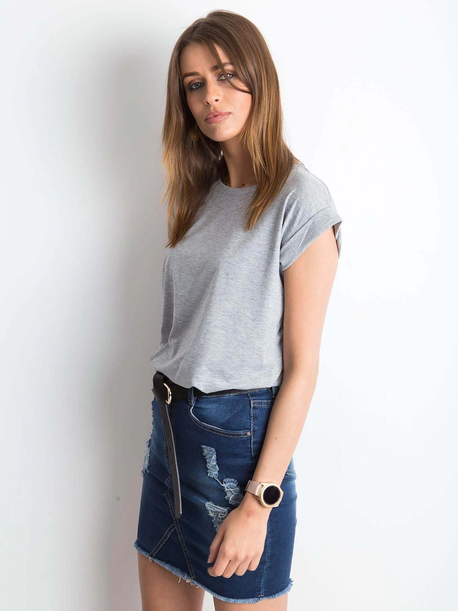 Basic Feel Good Marškinėliai-RV-TS-4833.44P-pilka