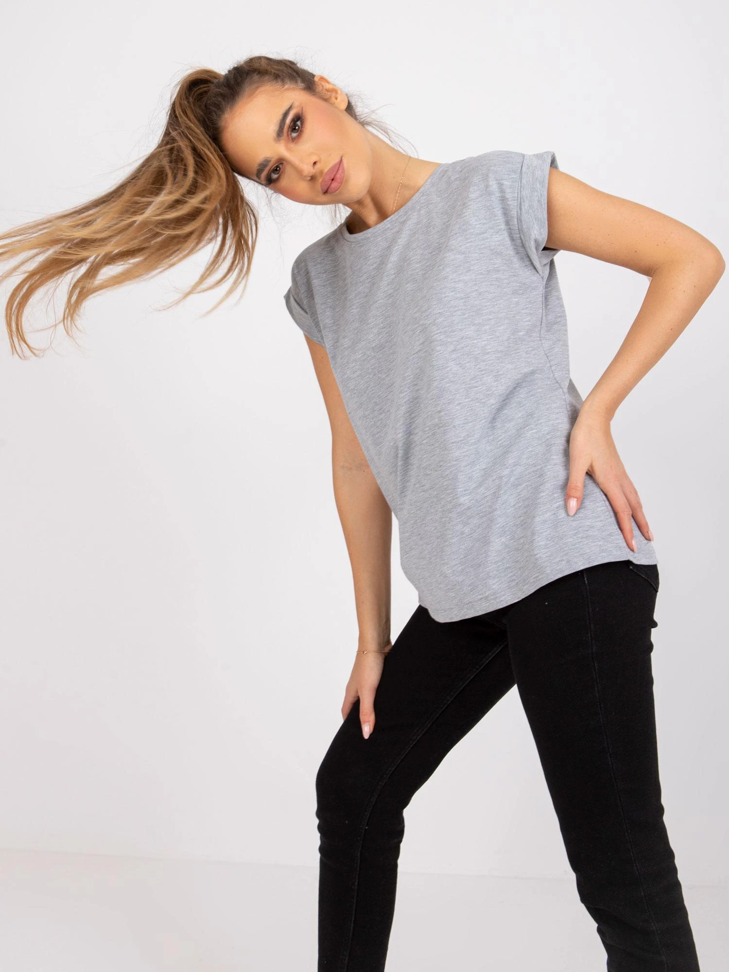 Basic Feel Good Marškinėliai-RV-TS-4833.44P-pilka