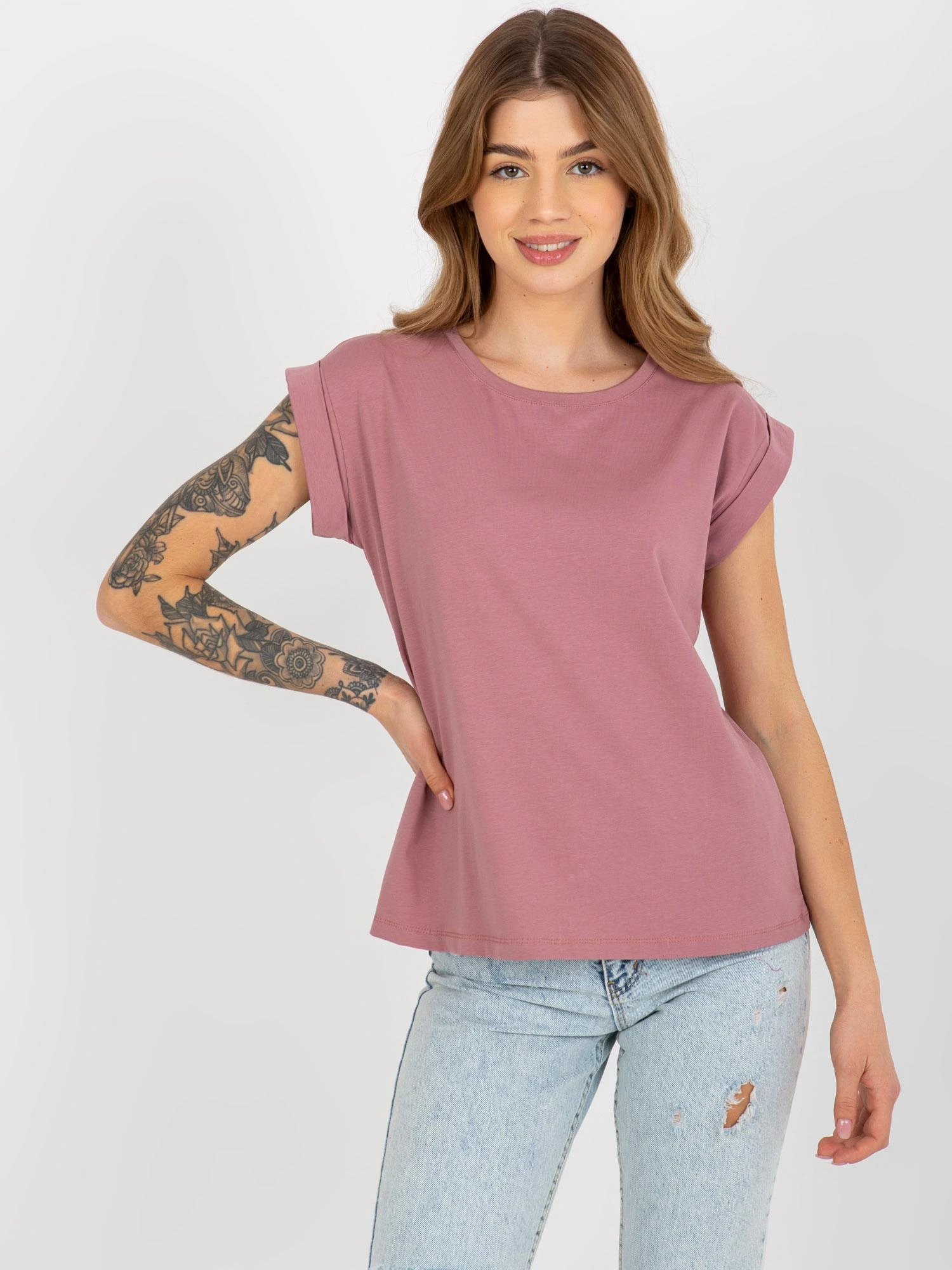 Basic Feel Good Marškinėliai-RV-TS-4833.52-tamsiai rožinė