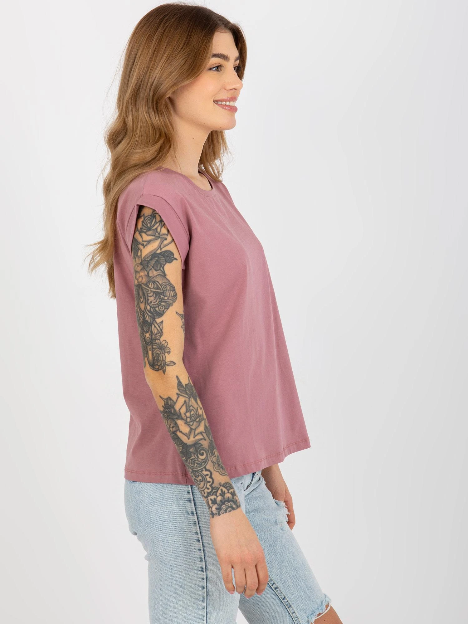 Basic Feel Good Marškinėliai-RV-TS-4833.52-tamsiai rožinė