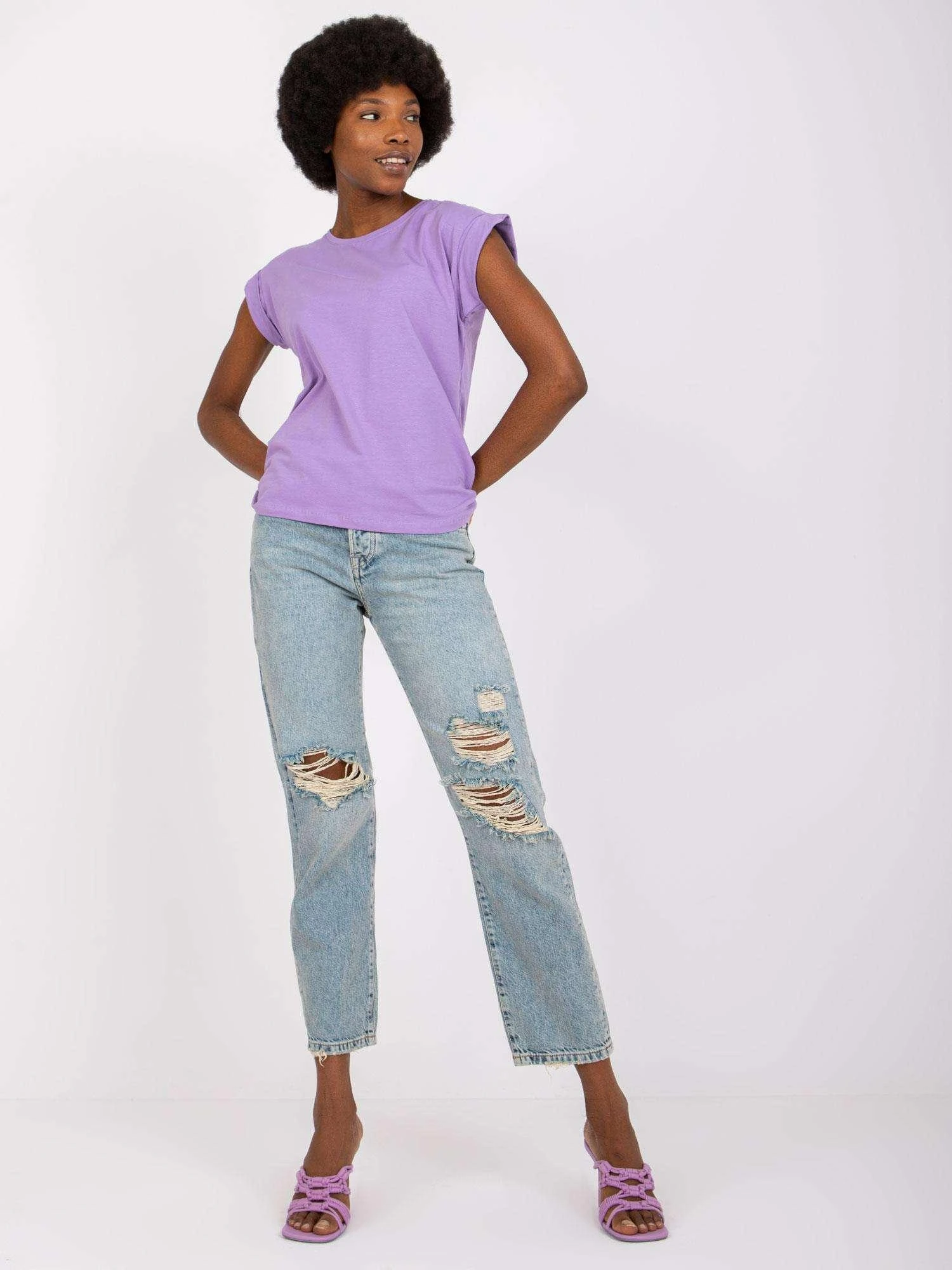 Basic Feel Good Marškinėliai-RV-TS-4833.67P-violetinė