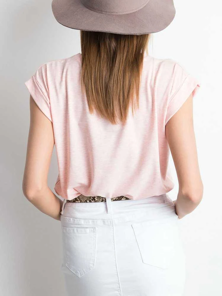 Basic Feel Good Marškinėliai-RV-TS-4833.90P-šviesiai rožinė