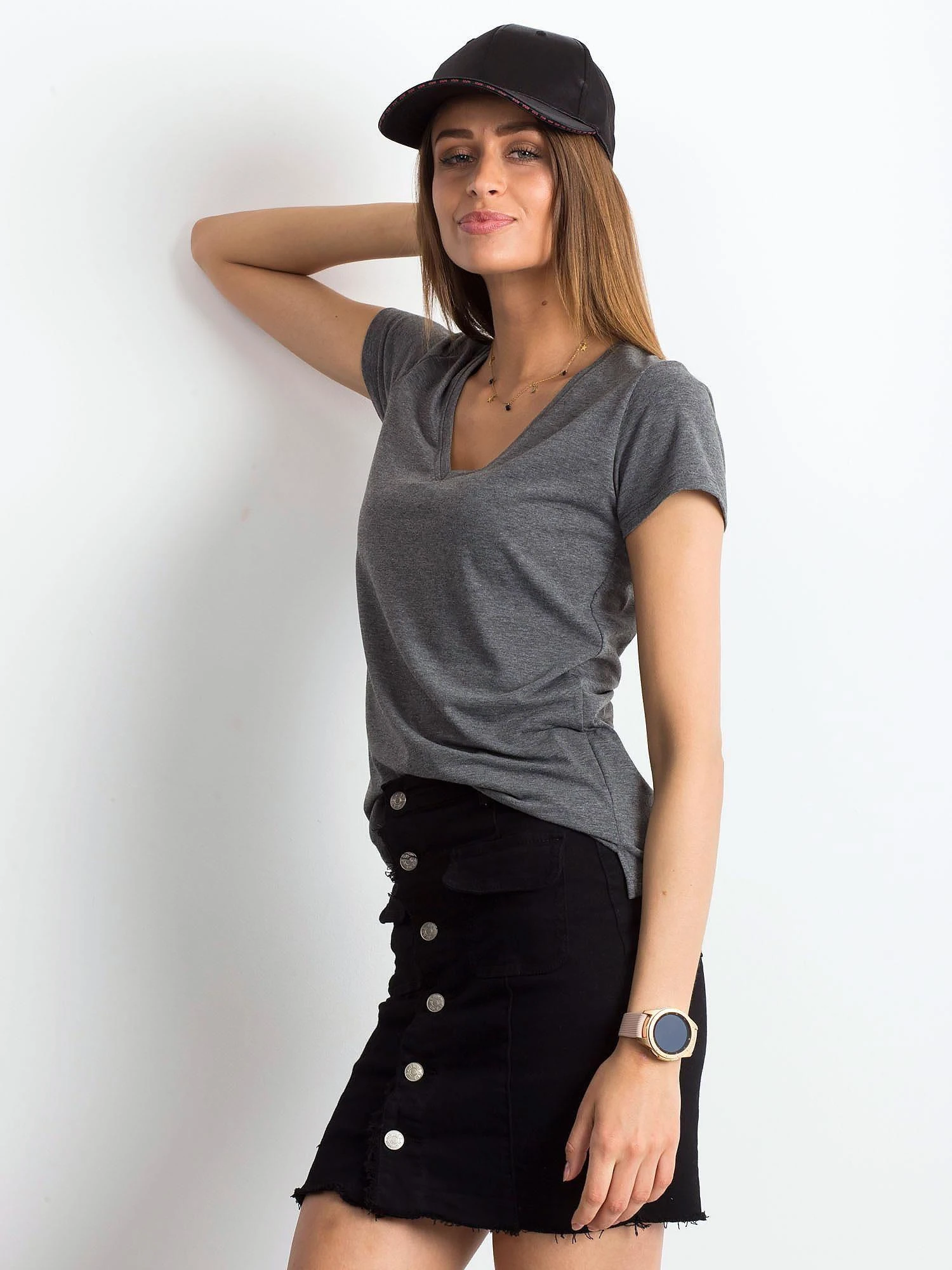 Basic Feel Good Marškinėliai-RV-TS-4837.31P-tamsiai pilki