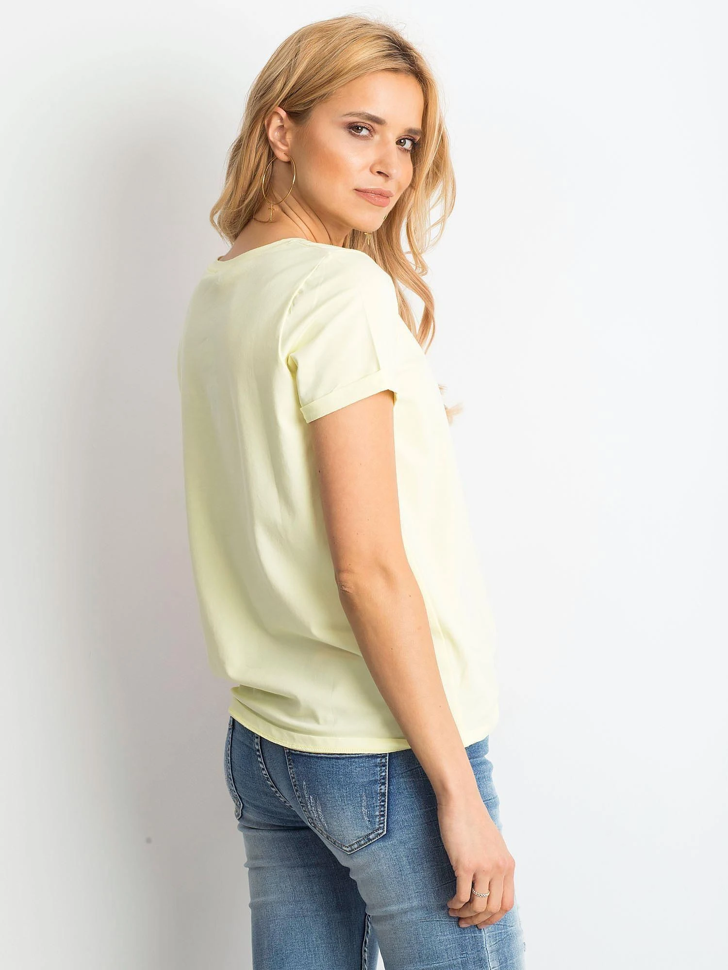 Basic Feel Good Marškinėliai-RV-TS-4838.13P-šviesiai geltoni